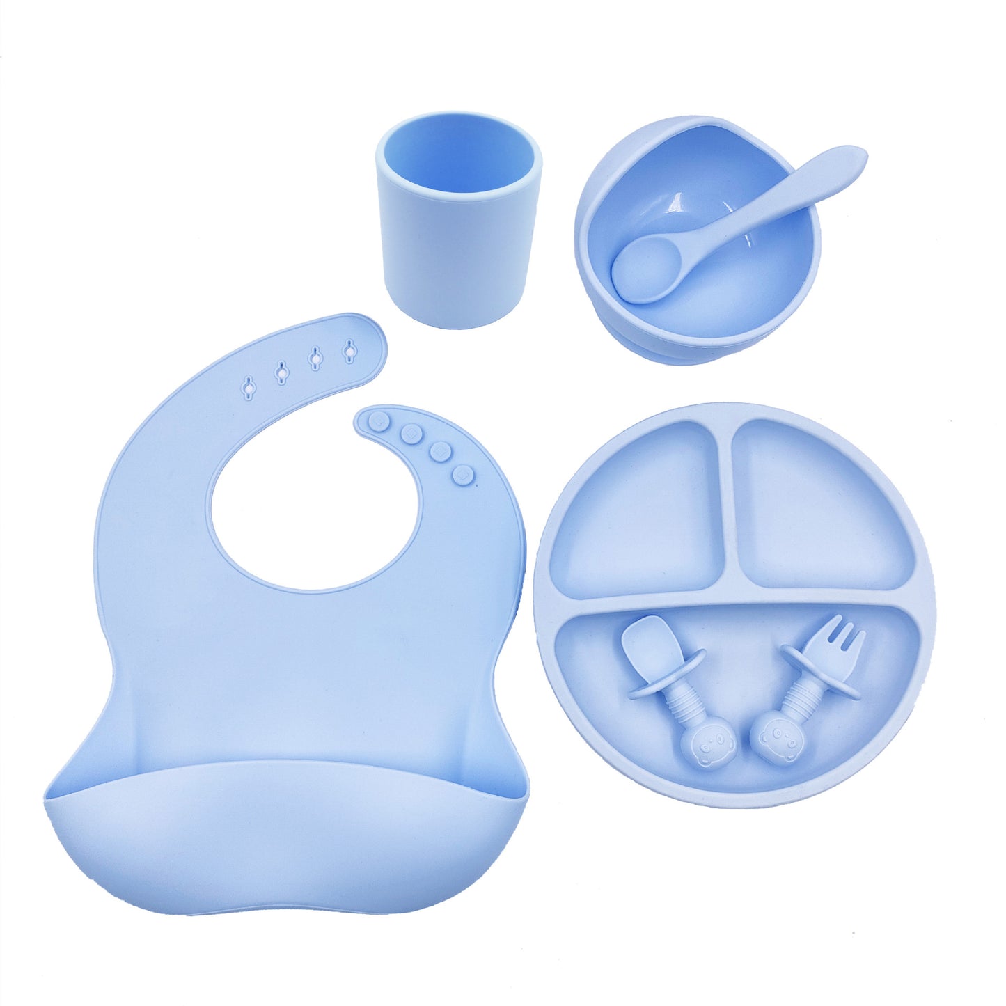 Baby dining set / with bowl, bib, cup and more