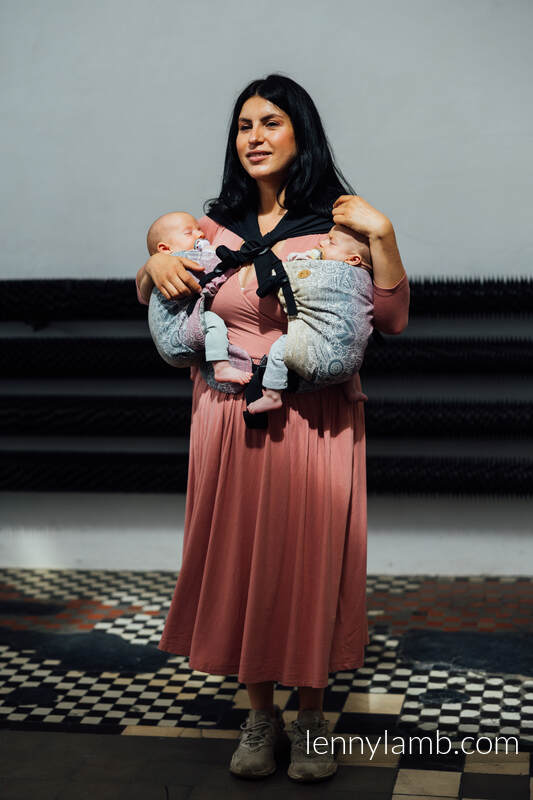 LennyTwin bæresele fra lennylamb, 100% bomull- WILD WINE - VINEYARD