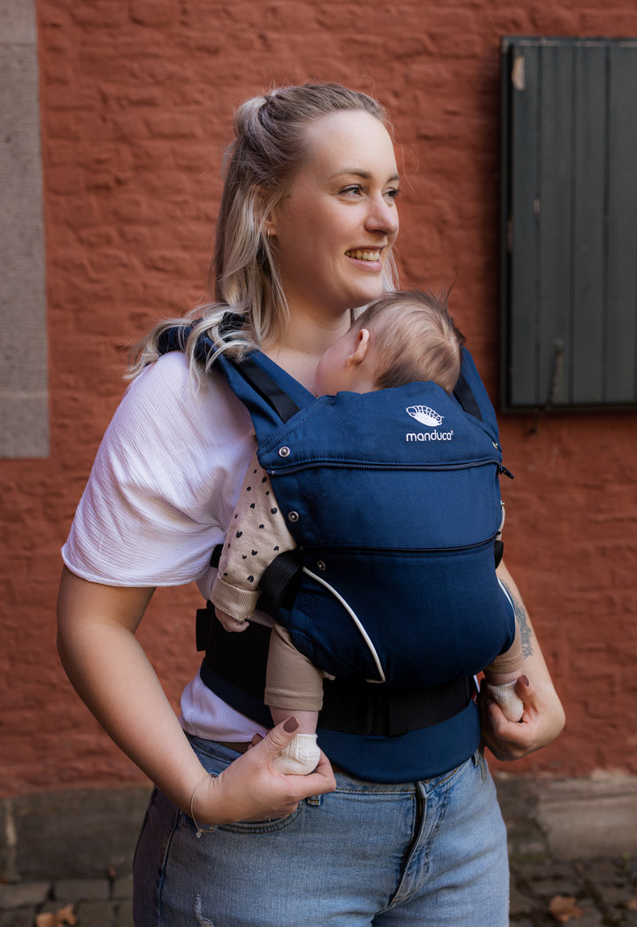 Manduca First Bæresele - PureCotton Navy