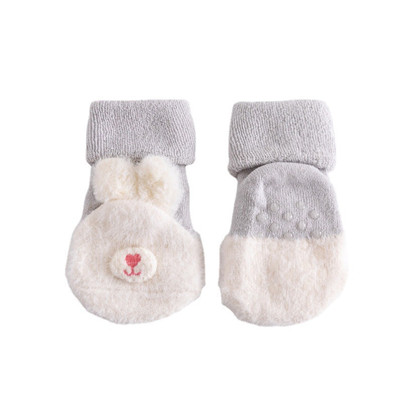 Søte og myke tøfler i tykk bomull