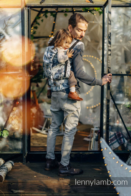 LennyPreschool bæresele, Preschool størrelse, jacquard weave (61% merino ull, 33% bomull, 4% silk, 2% cashmere) - HERBARIUM - KAY