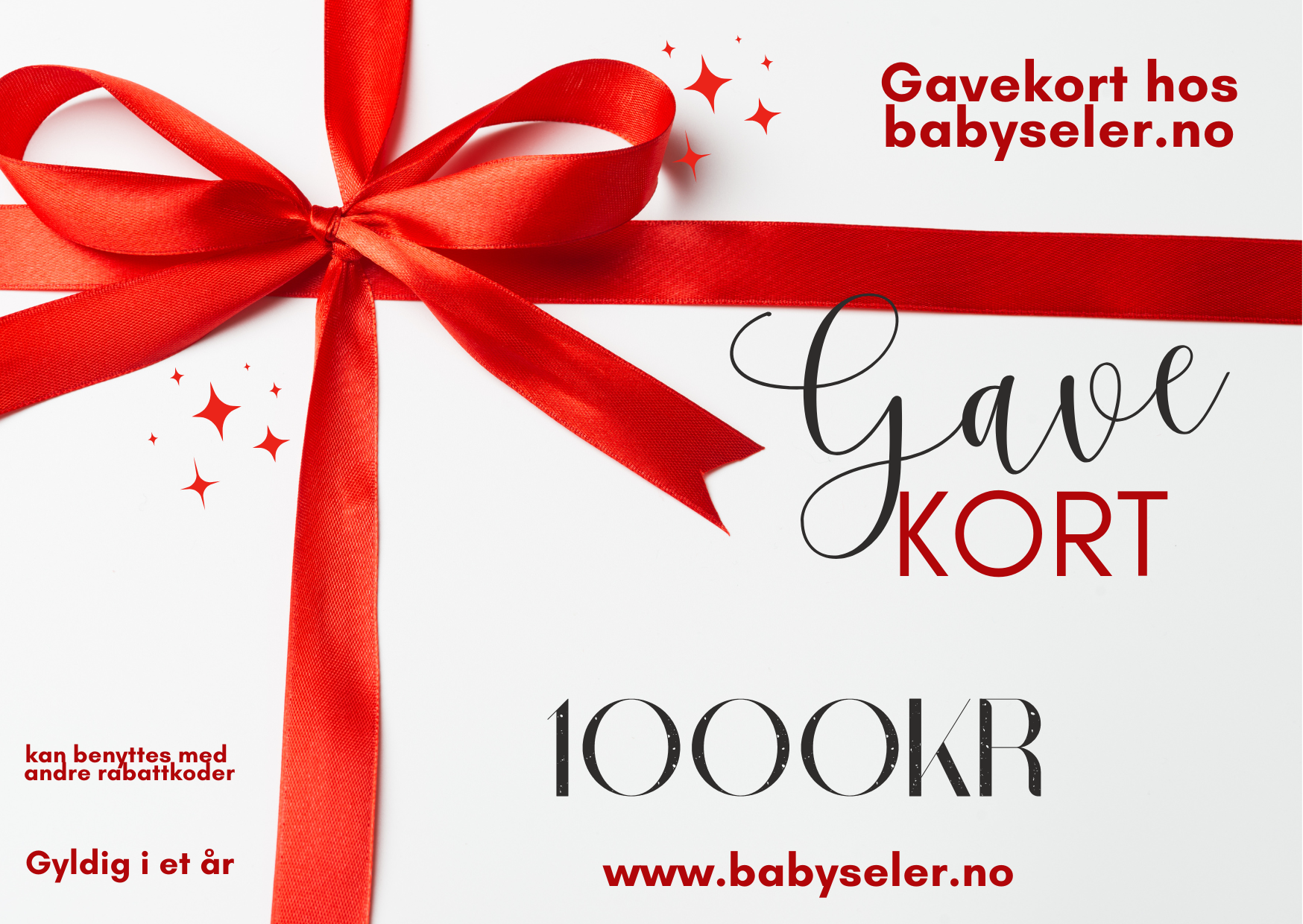 Gavekort hos babyseler.no