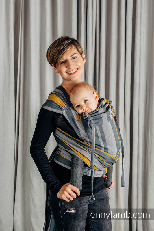WRAPTAI bæresele, 100% bomull- med hette - SMOKY - HONEY