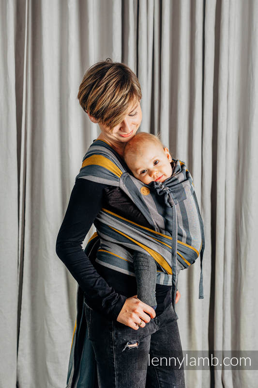 WRAPTAI bæresele, 100% bomull- med hette - SMOKY - HONEY