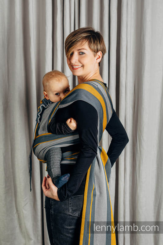 WRAPTAI bæresele, 100% bomull- med hette - SMOKY - HONEY