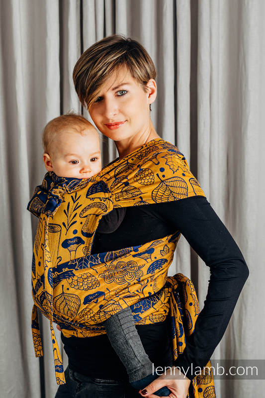 WrapTai Bæresele fa Lennylamb - 100% bomull/ UNDER THE LEAVES - GOLDEN AUTUMN