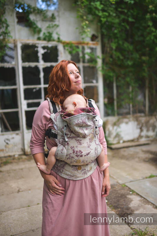 LennyGo Ergonomic bæresele (45% bomull, 33% Merino ull, 14% cashmere, 8% silk) - HERBARIUM - RECLAIMED BY NATURE