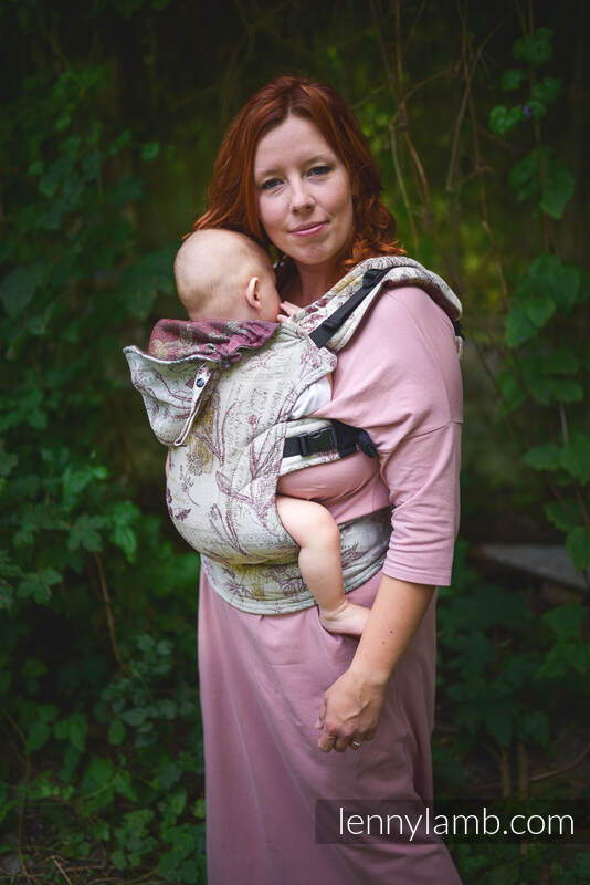 LennyGo Ergonomic bæresele (45% bomull, 33% Merino ull, 14% cashmere, 8% silk) - HERBARIUM - RECLAIMED BY NATURE