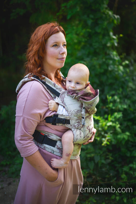 LennyGo Ergonomic bæresele (45% bomull, 33% Merino ull, 14% cashmere, 8% silk) - HERBARIUM - RECLAIMED BY NATURE