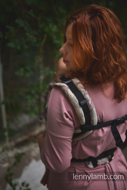 LennyGo Ergonomic bæresele (45% bomull, 33% Merino ull, 14% cashmere, 8% silk) - HERBARIUM - RECLAIMED BY NATURE