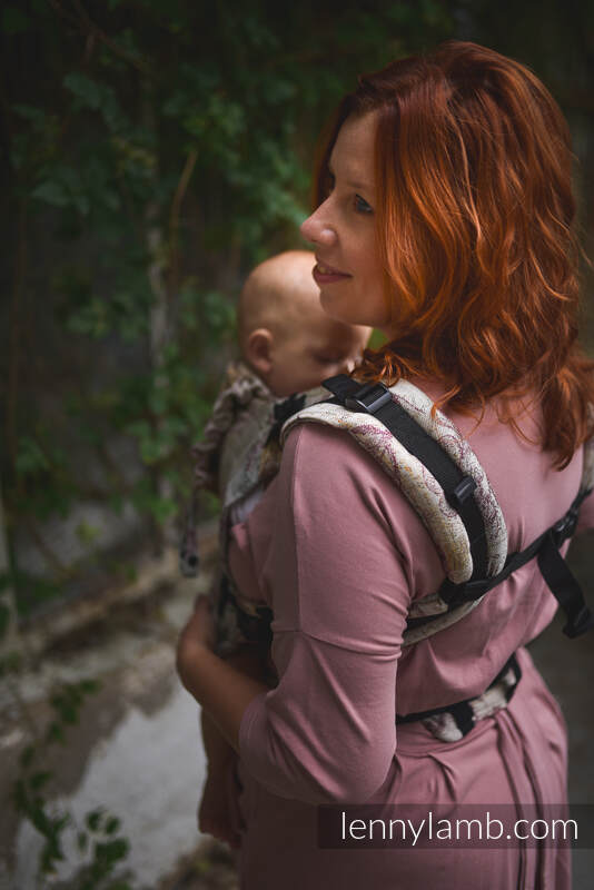 LennyGo Ergonomic bæresele (45% bomull, 33% Merino ull, 14% cashmere, 8% silk) - HERBARIUM - RECLAIMED BY NATURE