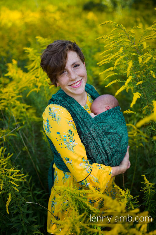 Bæresjal fra lennylamb (51% bomull 49% silke) - WILD WINE - IVY