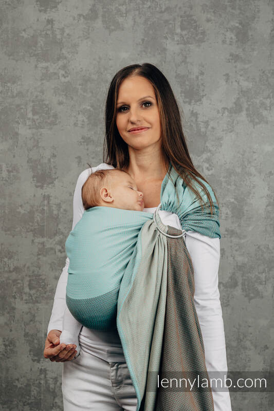 Ringslynge fra lennyamb, Herringbone Weave (100% bomull) - LITTLE HERRINGBONE BABY MINT - standard 1.8m