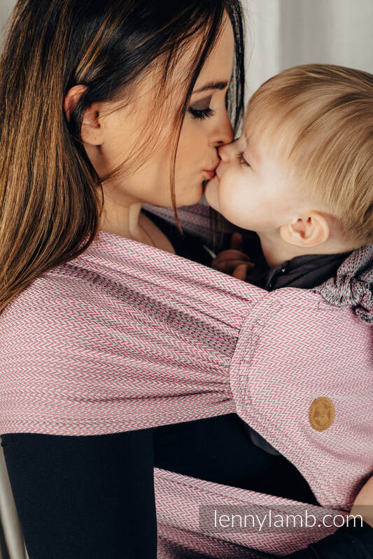 WrapTai bæresele - 100% bomull/ LITTLE HERRINGBONE OMBRE PINK