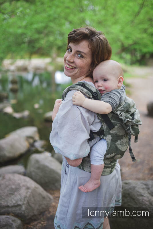 LennyGo bæresele, 100% lin - VIRIDIFLORA - KHAKI