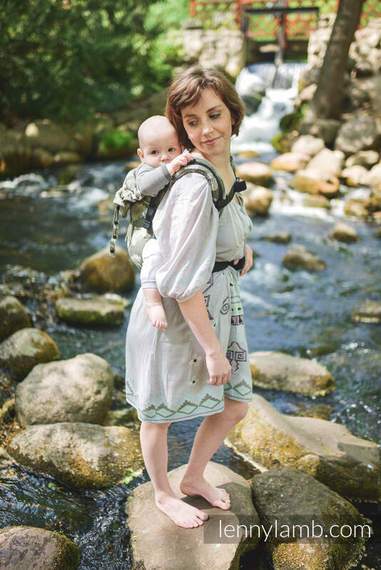 LennyGo bæresele, 100% lin - VIRIDIFLORA - KHAKI