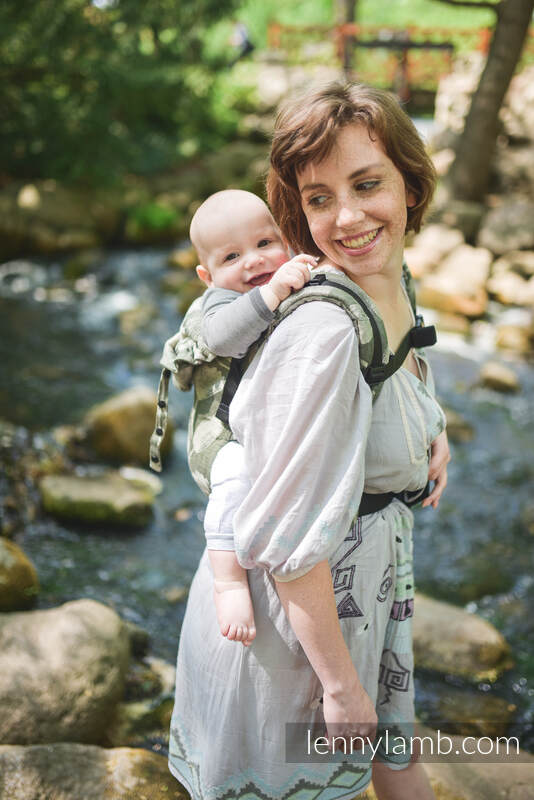 LennyGo bæresele, 100% lin - VIRIDIFLORA - KHAKI