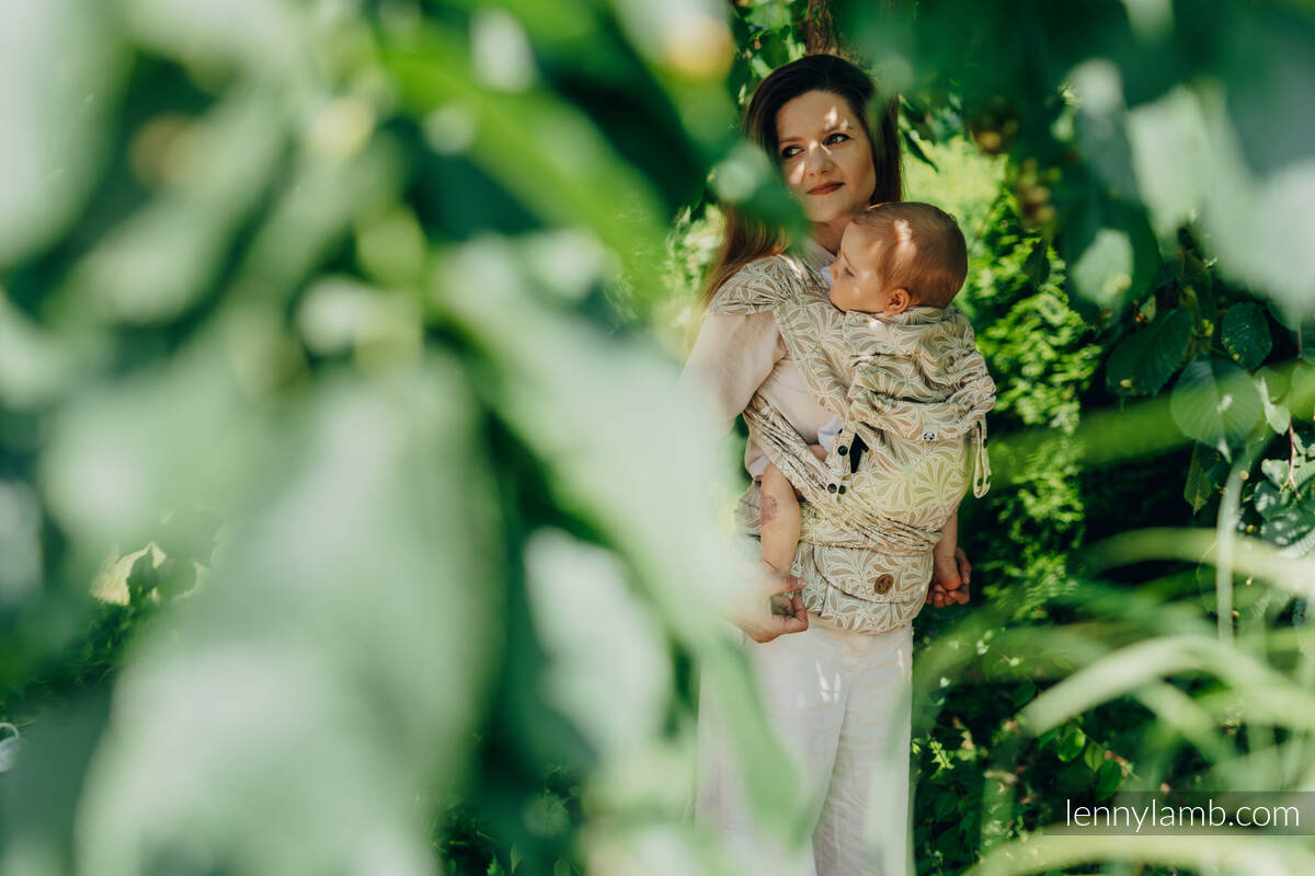 LennyHybrid Half Buckle bæresele, Standard Størrelse, (50% bomull, 50% bamboo viscose) - INFINITY - GOLDEN HOUR