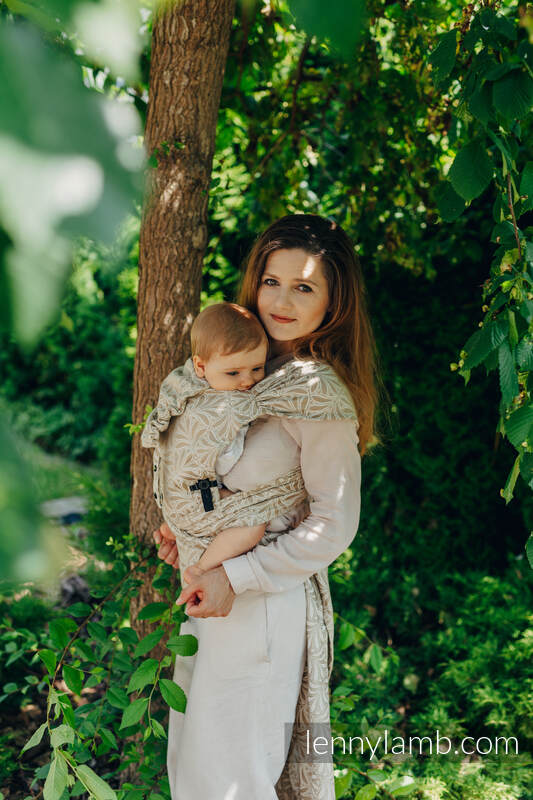 LennyHybrid Half Buckle bæresele, Standard Størrelse, (50% bomull, 50% bamboo viscose) - INFINITY - GOLDEN HOUR