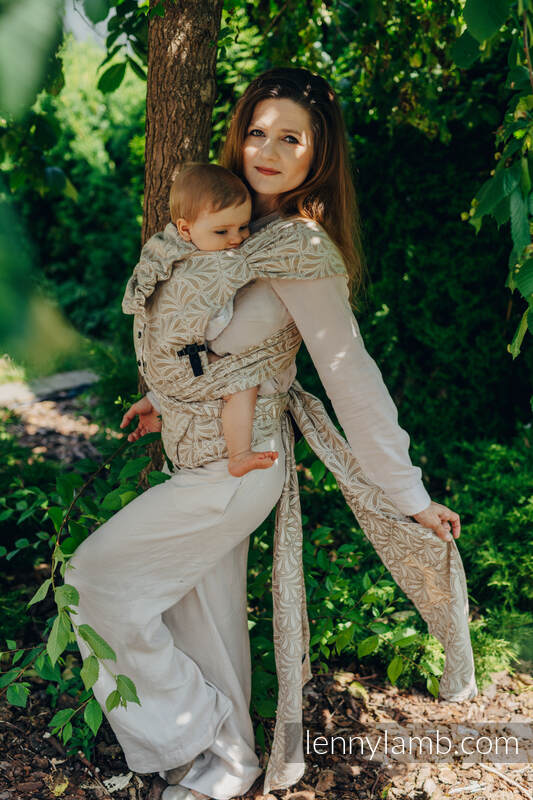 LennyHybrid Half Buckle bæresele, Standard Størrelse, (50% bomull, 50% bamboo viscose) - INFINITY - GOLDEN HOUR