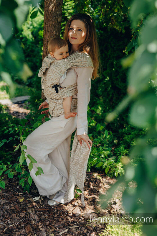 LennyHybrid Half Buckle bæresele, Standard Størrelse, (50% bomull, 50% bamboo viscose) - INFINITY - GOLDEN HOUR