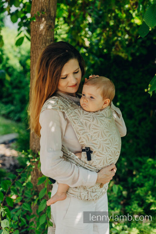 LennyHybrid Half Buckle bæresele, Standard Størrelse, (50% bomull, 50% bamboo viscose) - INFINITY - GOLDEN HOUR