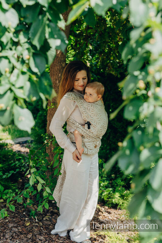 LennyHybrid Half Buckle bæresele, Standard Størrelse, (50% bomull, 50% bamboo viscose) - INFINITY - GOLDEN HOUR