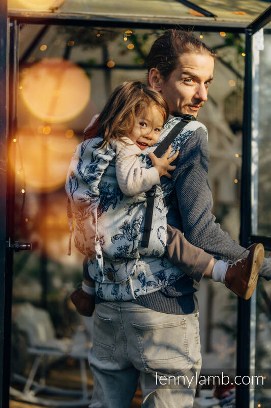 LennyPreschool bæresele, Preschool størrelse, jacquard weave (61% merino ull, 33% bomull, 4% silk, 2% cashmere) - HERBARIUM - KAY