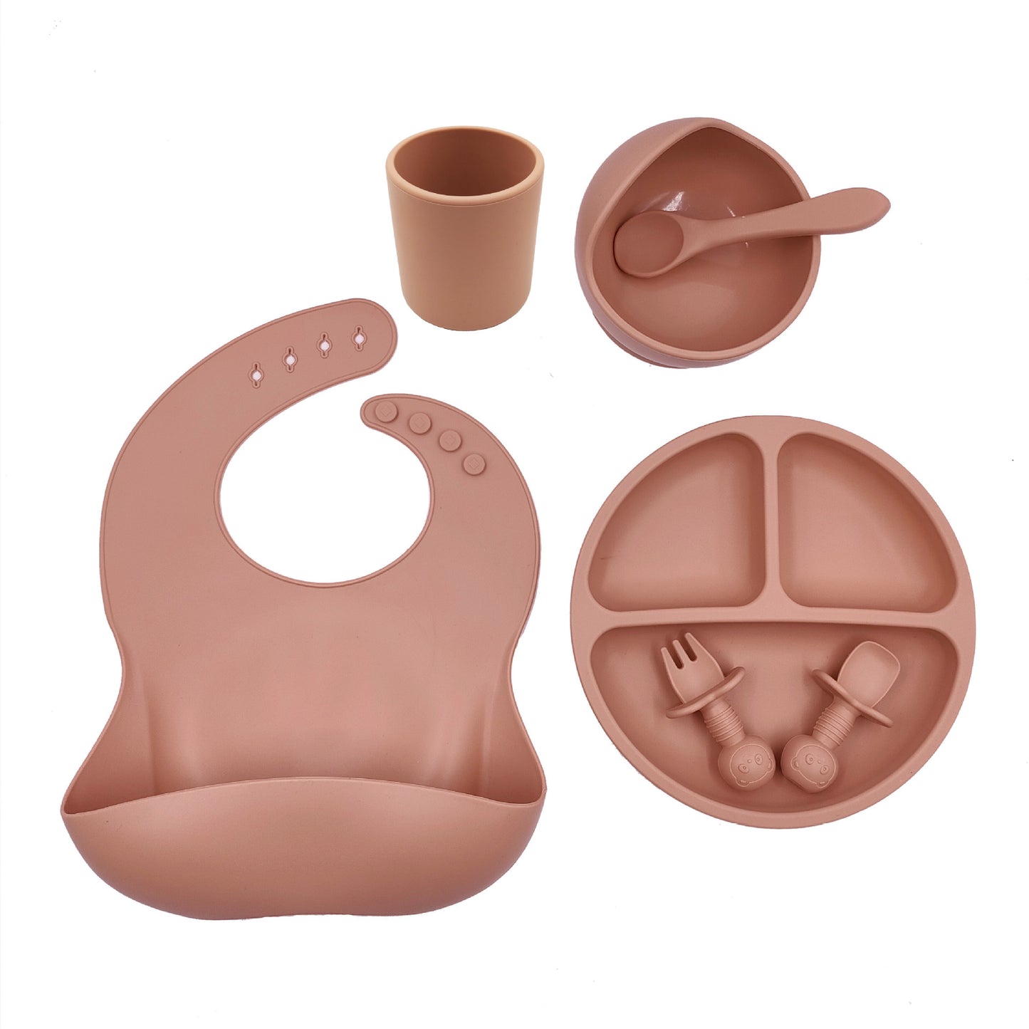 Baby dining set / with bowl, bib, cup and more