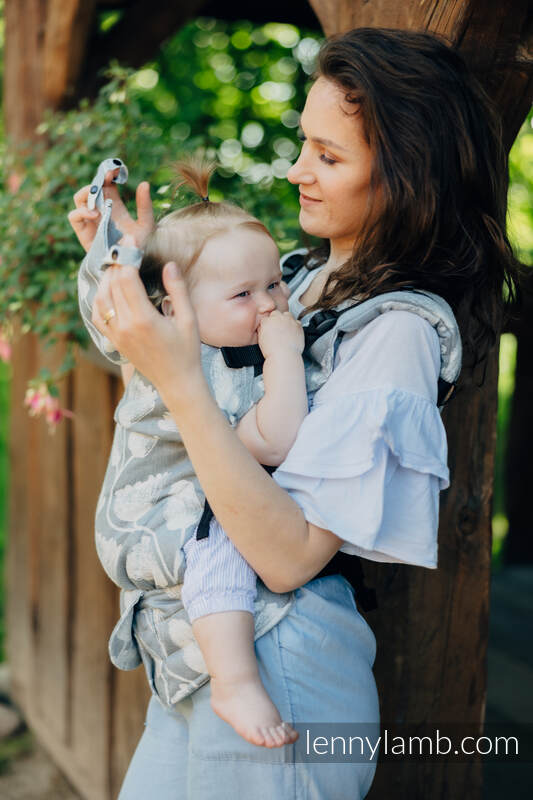 LennyUpGrade Bæresele fra lennylamb, 100% lin- VIRIDIFLORA - ASH