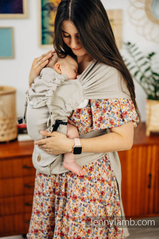 LennyHybrid bæresele, Lennylamb bæresele - 100% bomull- PEANUT BUTTER