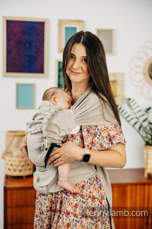 LennyHybrid bæresele, Lennylamb bæresele - 100% bomull- PEANUT BUTTER