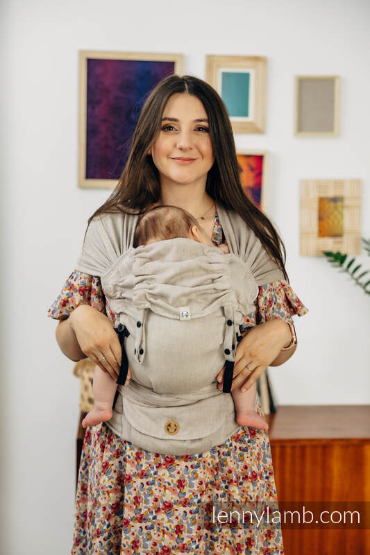 LennyHybrid bæresele, Lennylamb bæresele - 100% bomull- PEANUT BUTTER