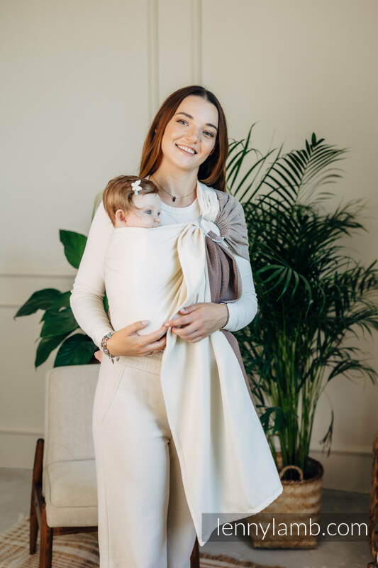 Lennylamb ringslynge i 100% bomull - LITTLE HERRINGBONE BABY CUPCAKE