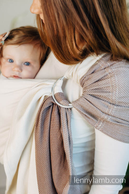 Lennylamb ringslynge i 100% bomull - LITTLE HERRINGBONE BABY CUPCAKE