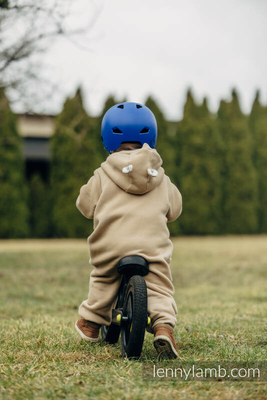 Heldress fra lennylamb - Bear romper - Beige & Jurassic Park - Ice Desert