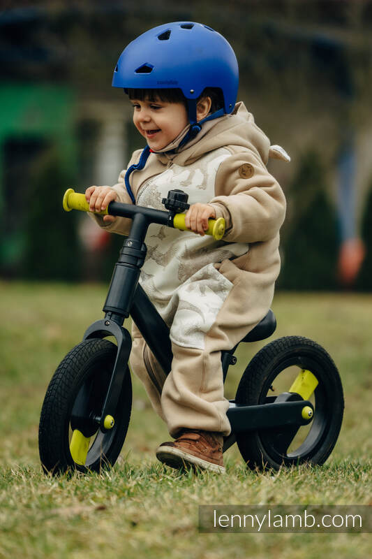 Heldress fra lennylamb - Bear romper - Beige & Jurassic Park - Ice Desert