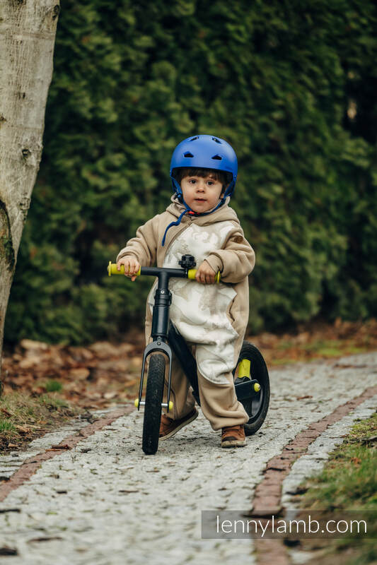 Heldress fra lennylamb - Bear romper - Beige & Jurassic Park - Ice Desert