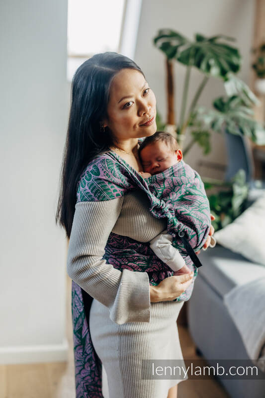 LennyHybrid Half Buckle bæresele - standard størrelse, 100% bomull - WILD SOUL - SASSY