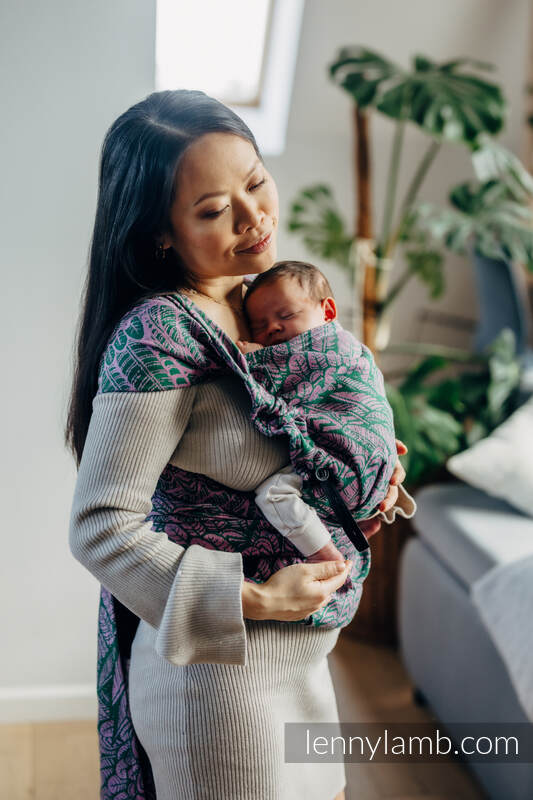 LennyHybrid Half Buckle bæresele - standard størrelse, 100% bomull - WILD SOUL - SASSY