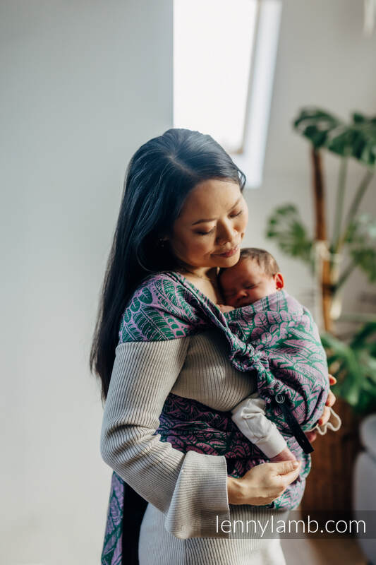 LennyHybrid Half Buckle bæresele - standard størrelse, 100% bomull - WILD SOUL - SASSY