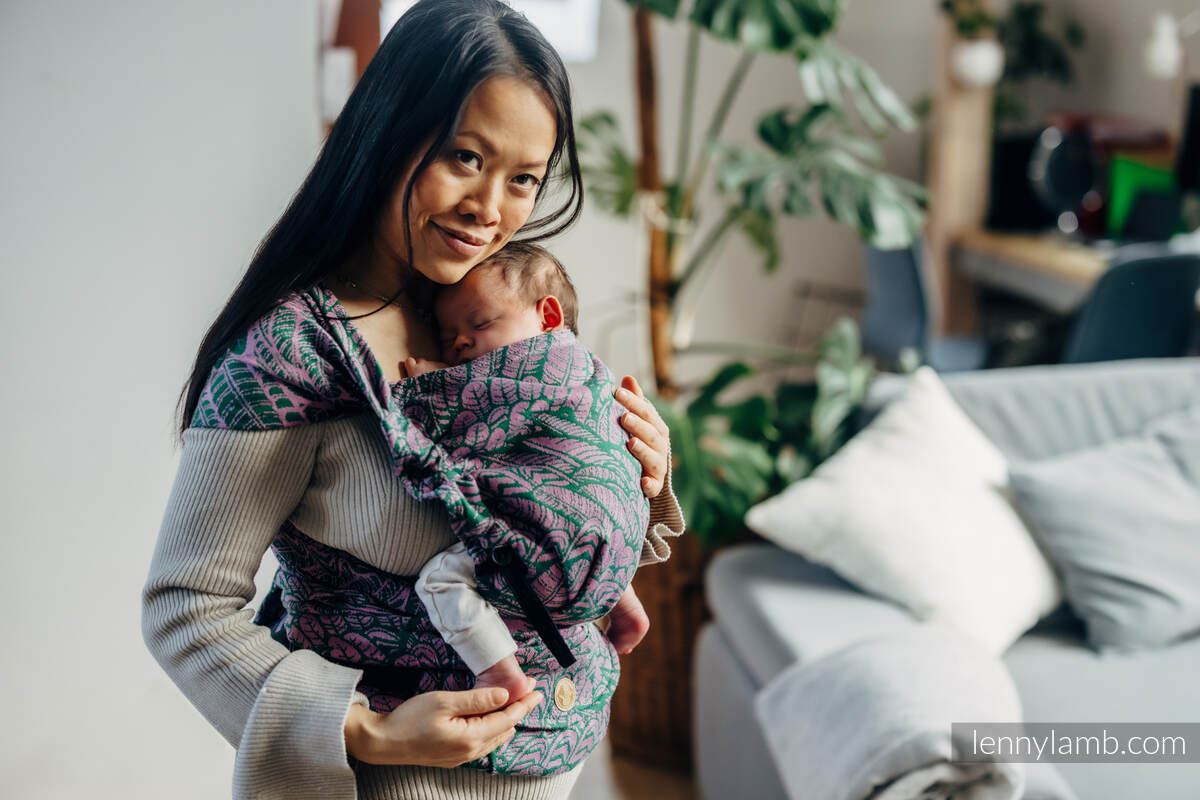 LennyHybrid Half Buckle bæresele - standard størrelse, 100% bomull - WILD SOUL - SASSY
