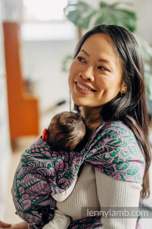 LennyHybrid Half Buckle bæresele - standard størrelse, 100% bomull - WILD SOUL - SASSY