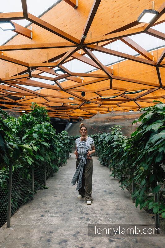 LennyHybrid Half Buckle bæresele fra lennylamb,  (100% bamboo viscose) - CATKIN - WILLOW