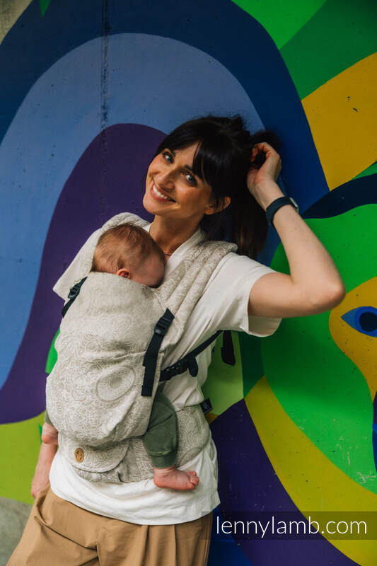 LennyLight bæresele fra lennylamb, 55% bomull, 45% lin - WILD WINE - PATH