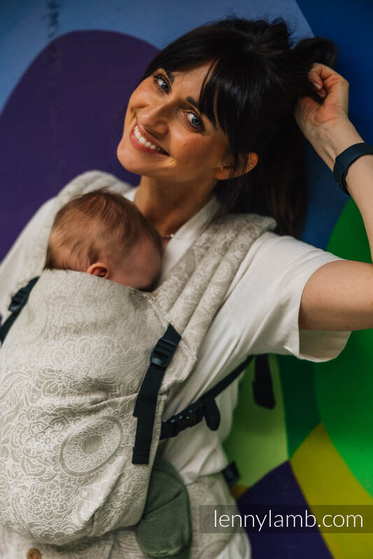 LennyLight bæresele fra lennylamb, 55% bomull, 45% lin - WILD WINE - PATH