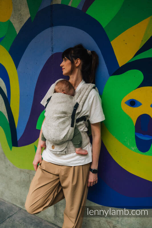 LennyLight bæresele fra lennylamb, 55% bomull, 45% lin - WILD WINE - PATH