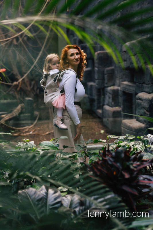 LennyPreschool bæresele fra lennylamb, Preschool bæresele, 55% bomull, 45% lin - WILD WINE - PATH