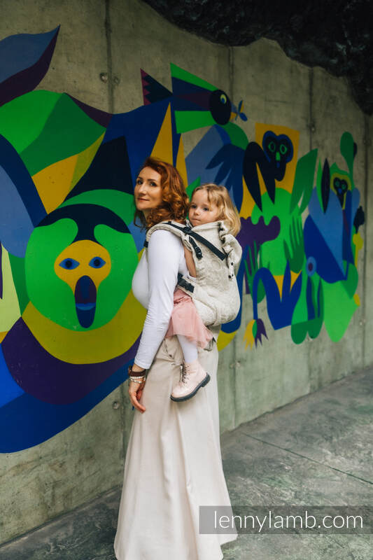 LennyPreschool bæresele fra lennylamb, Preschool bæresele, 55% bomull, 45% lin - WILD WINE - PATH