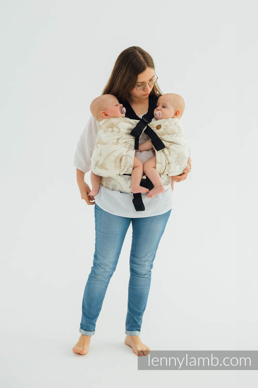 LennyTwin bæresele fra lennylamb, 100% bomull- JURASSIC PARK - ICE DESERT